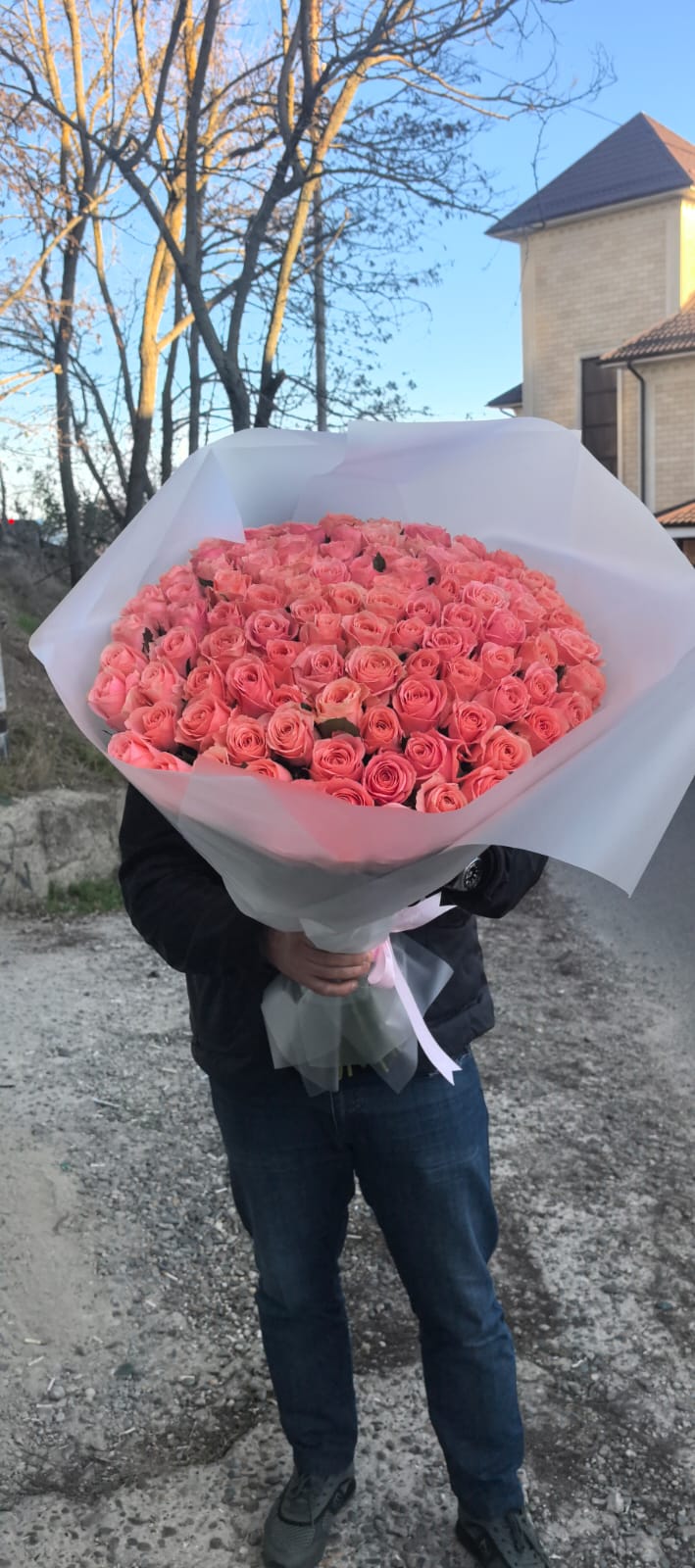 Букет из 101 розы 70 сантиметров