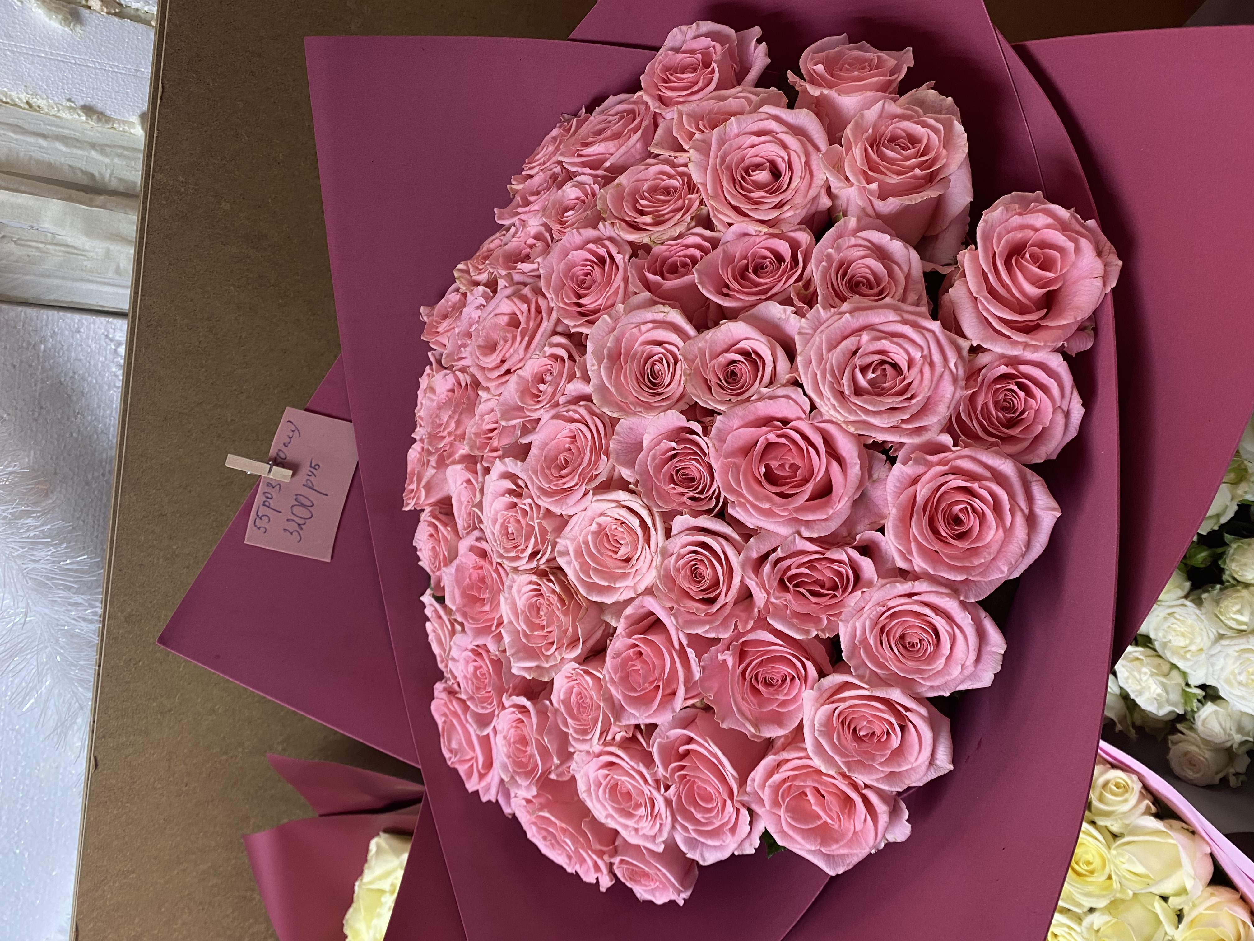 Букет из роз 55 штук 50 сантиметров