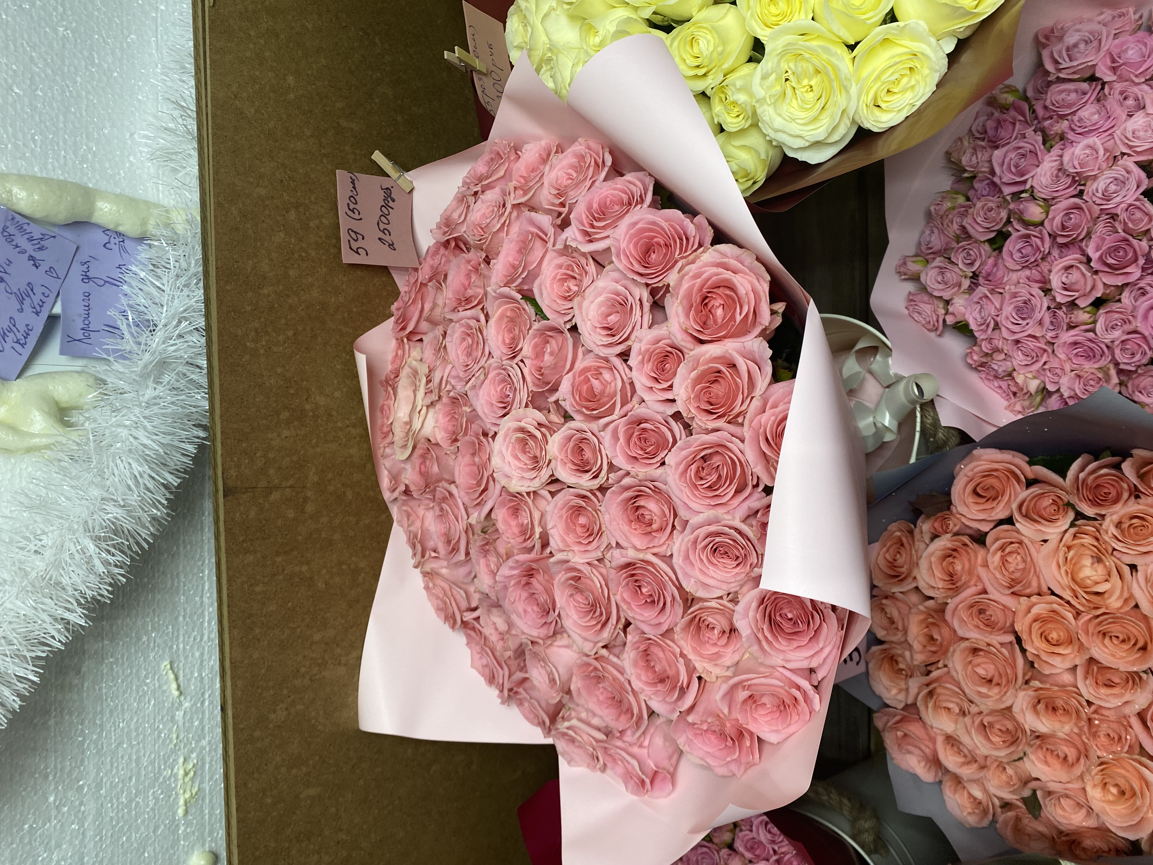 Букет из роз 50 сантиметров, 59 роз