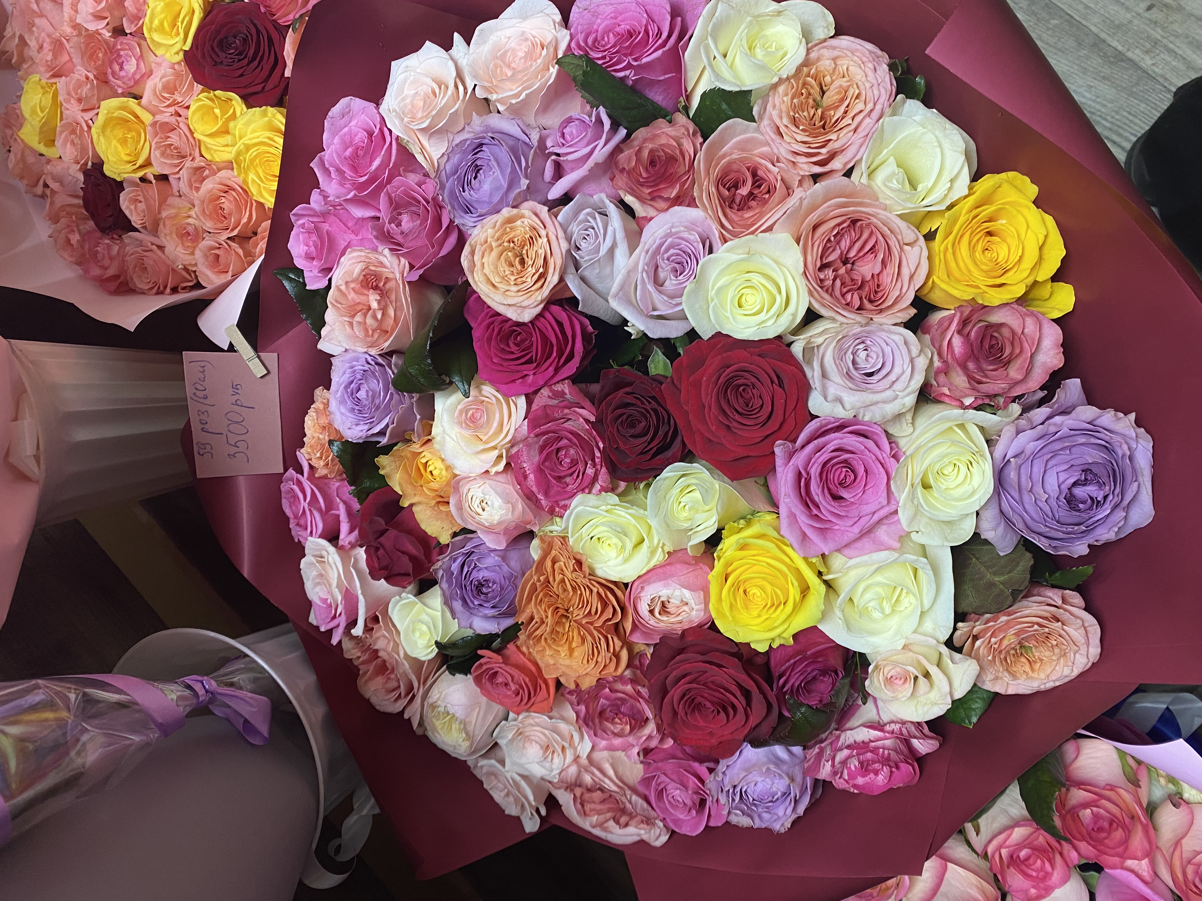 Букет из роз 60 сантиметров 59 роз