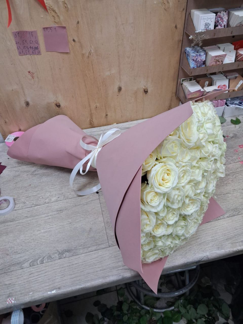 Букет из роз 51 роза , 50 сантиметров🤍🐇