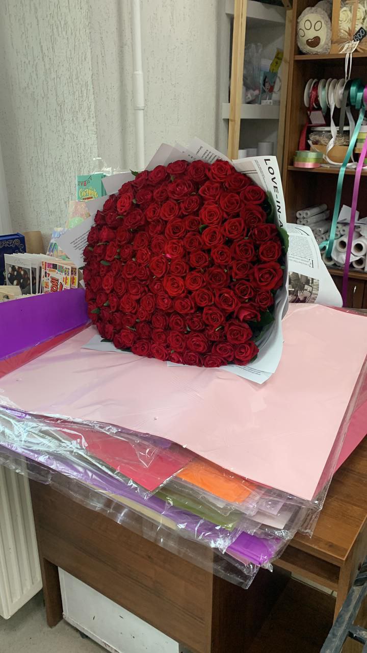 101 роза 50 сантиметров