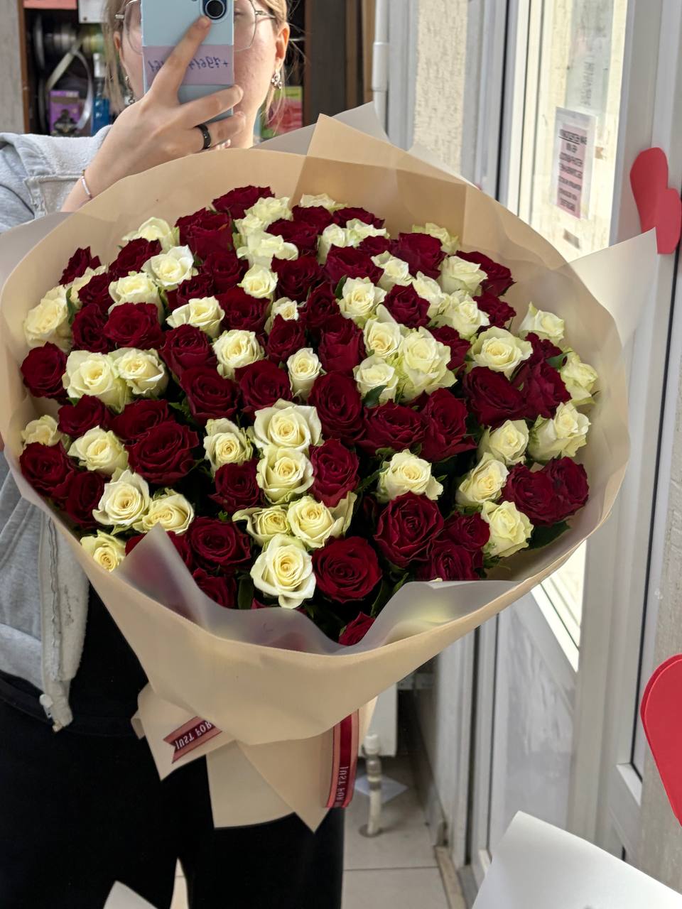 101 роза 50 сантиметров