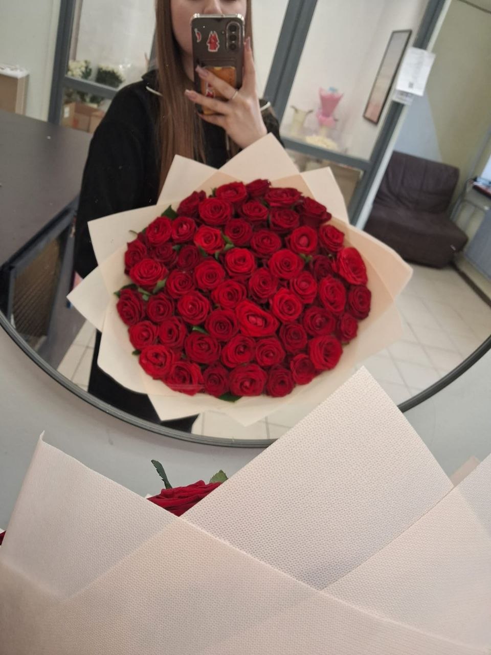 51 роза 40 сантиметров