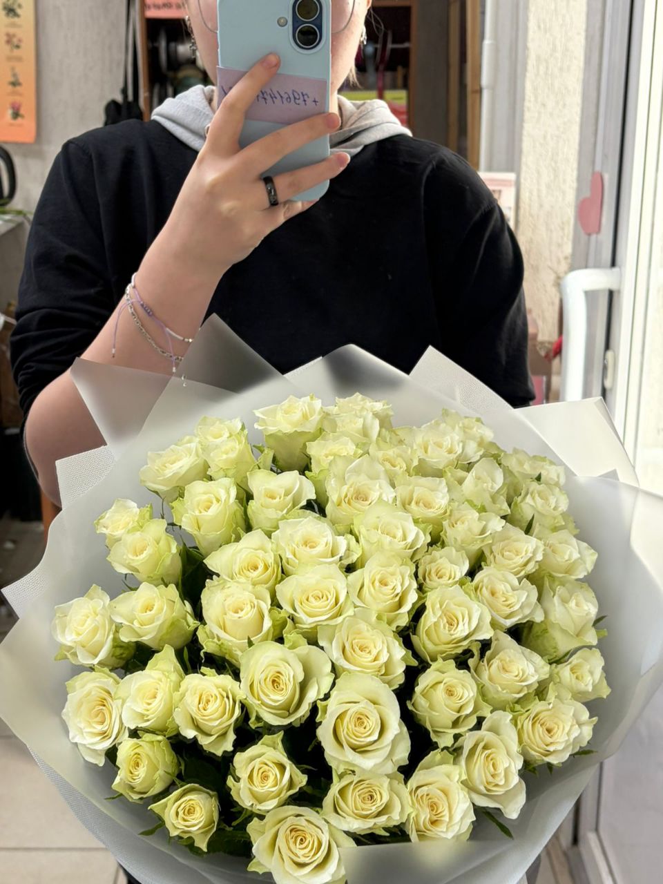51 роза 40 сантиметров