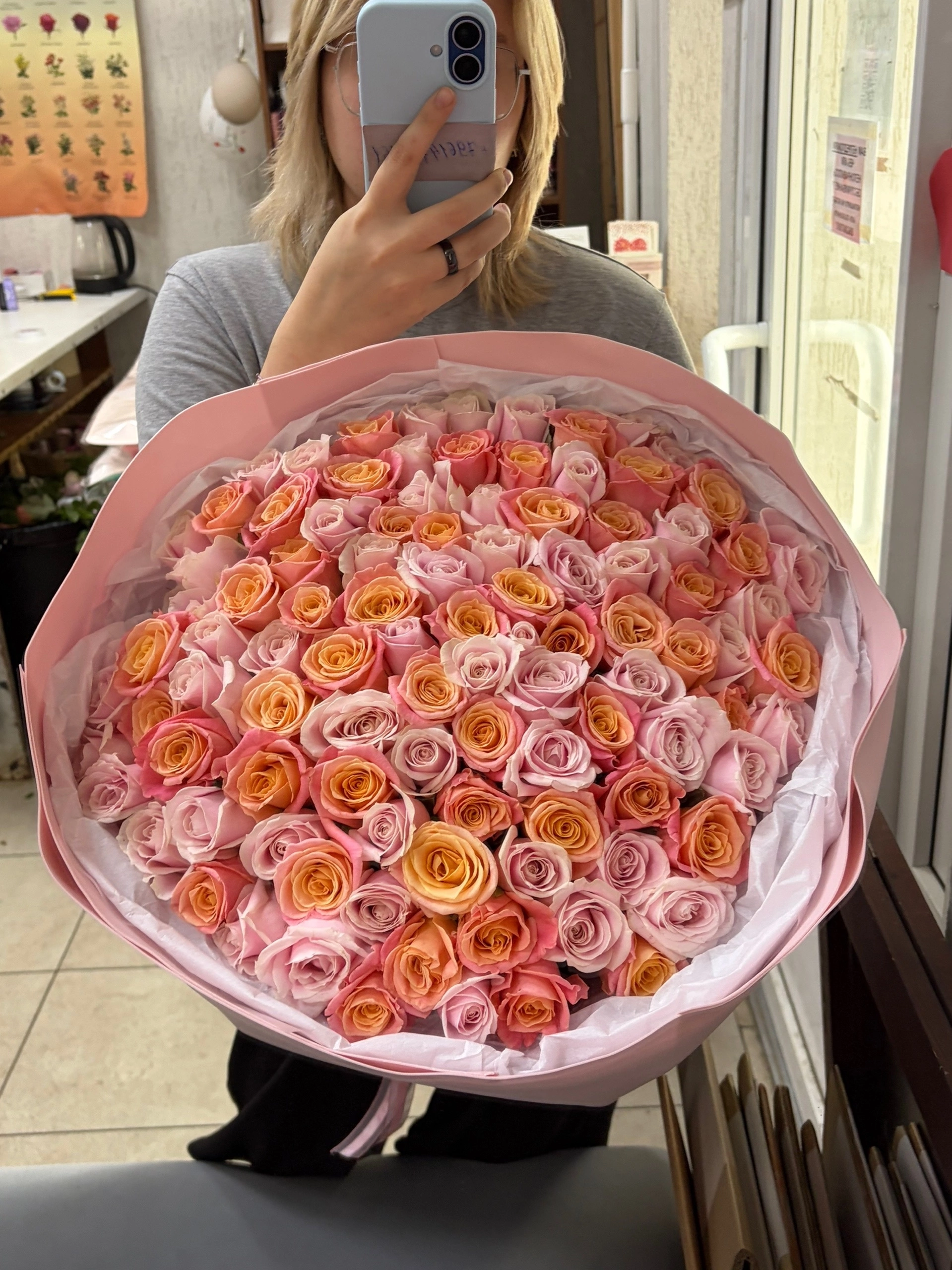 101 роза 40 сантиметров