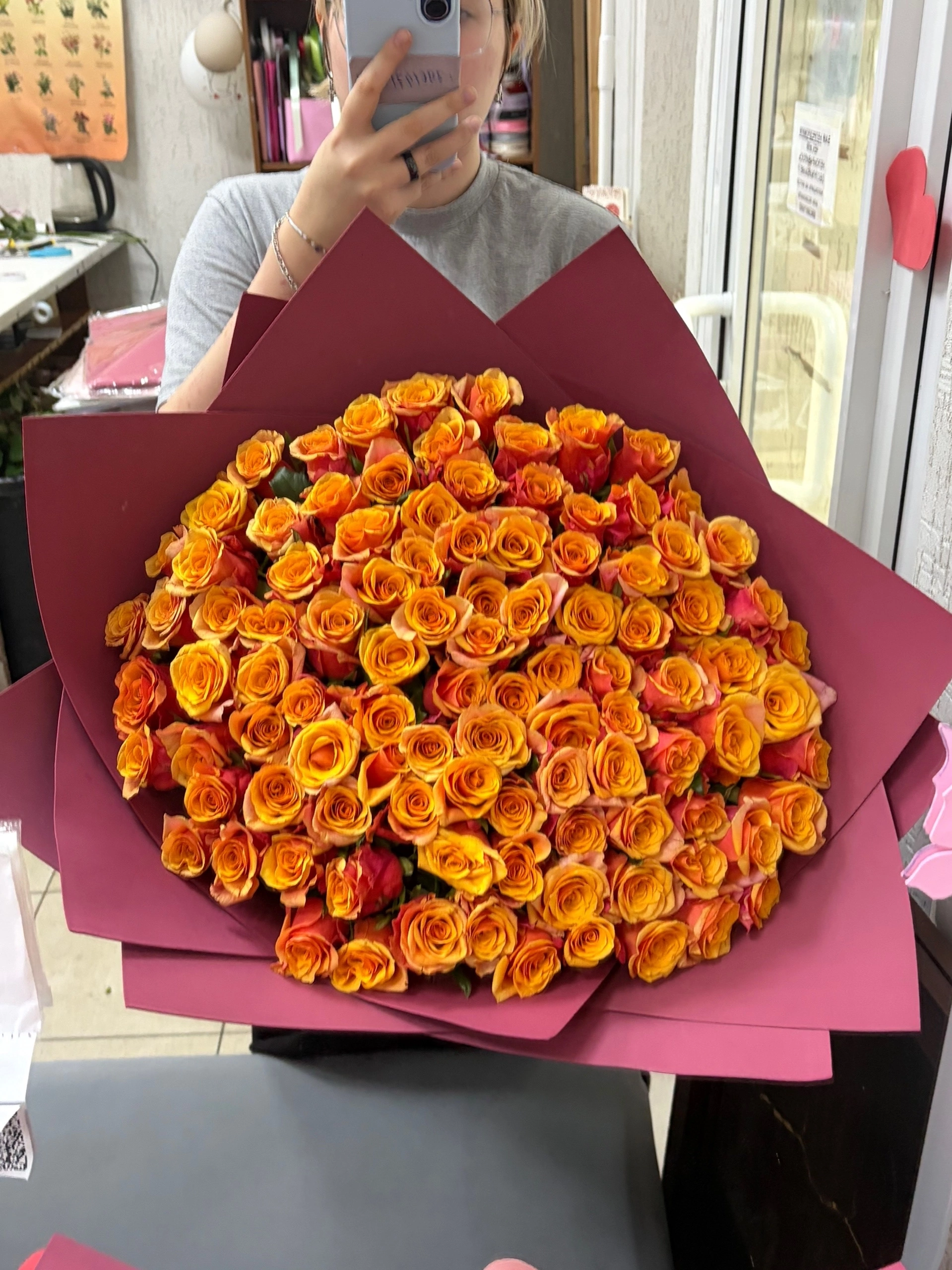 101 роза 50 сантиметров