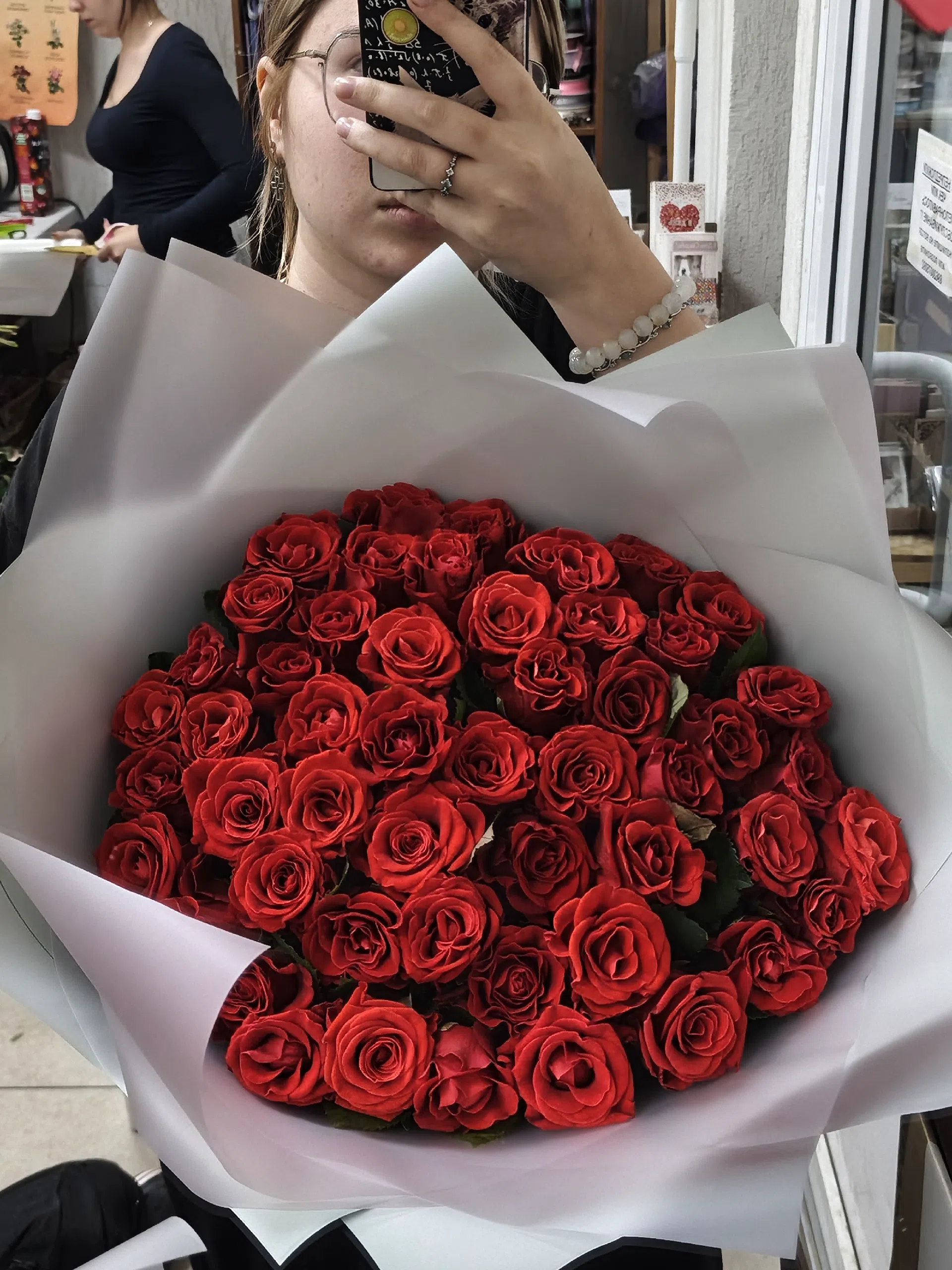 51 роза 40 сантиметров