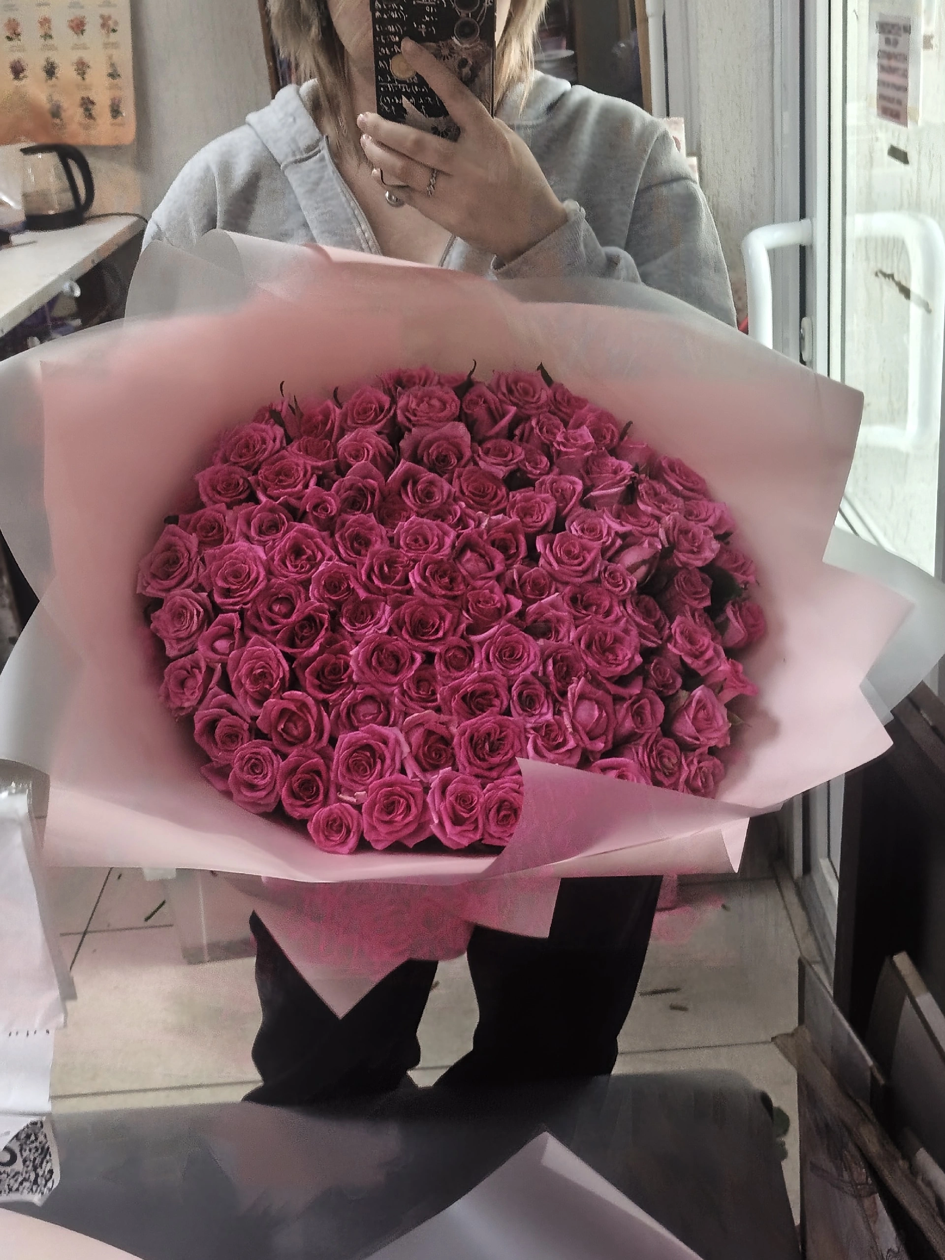 101 роза 40 сантиметров
