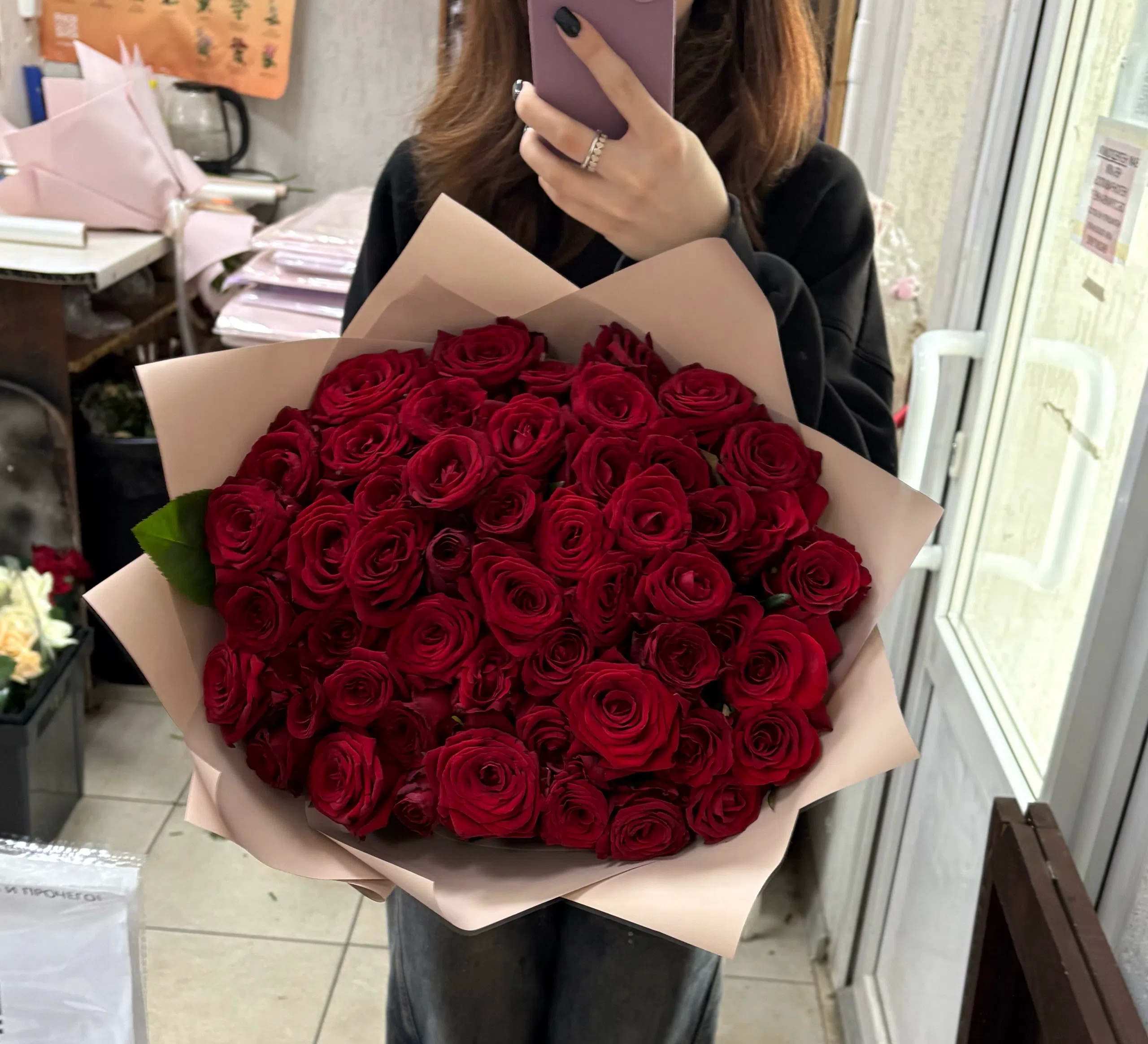 51 роза 50 сантиметров