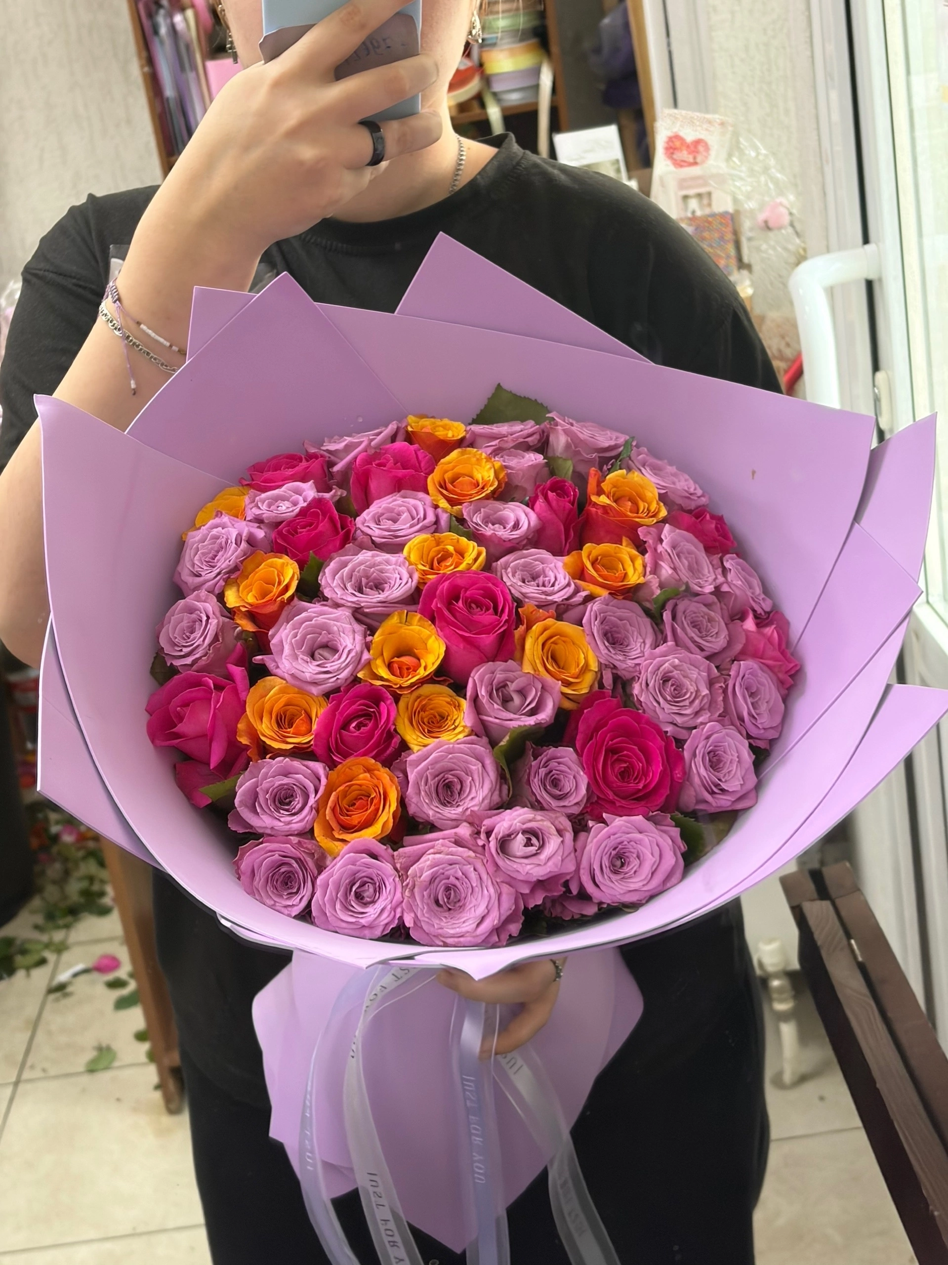 51 роза 30 сантиметров