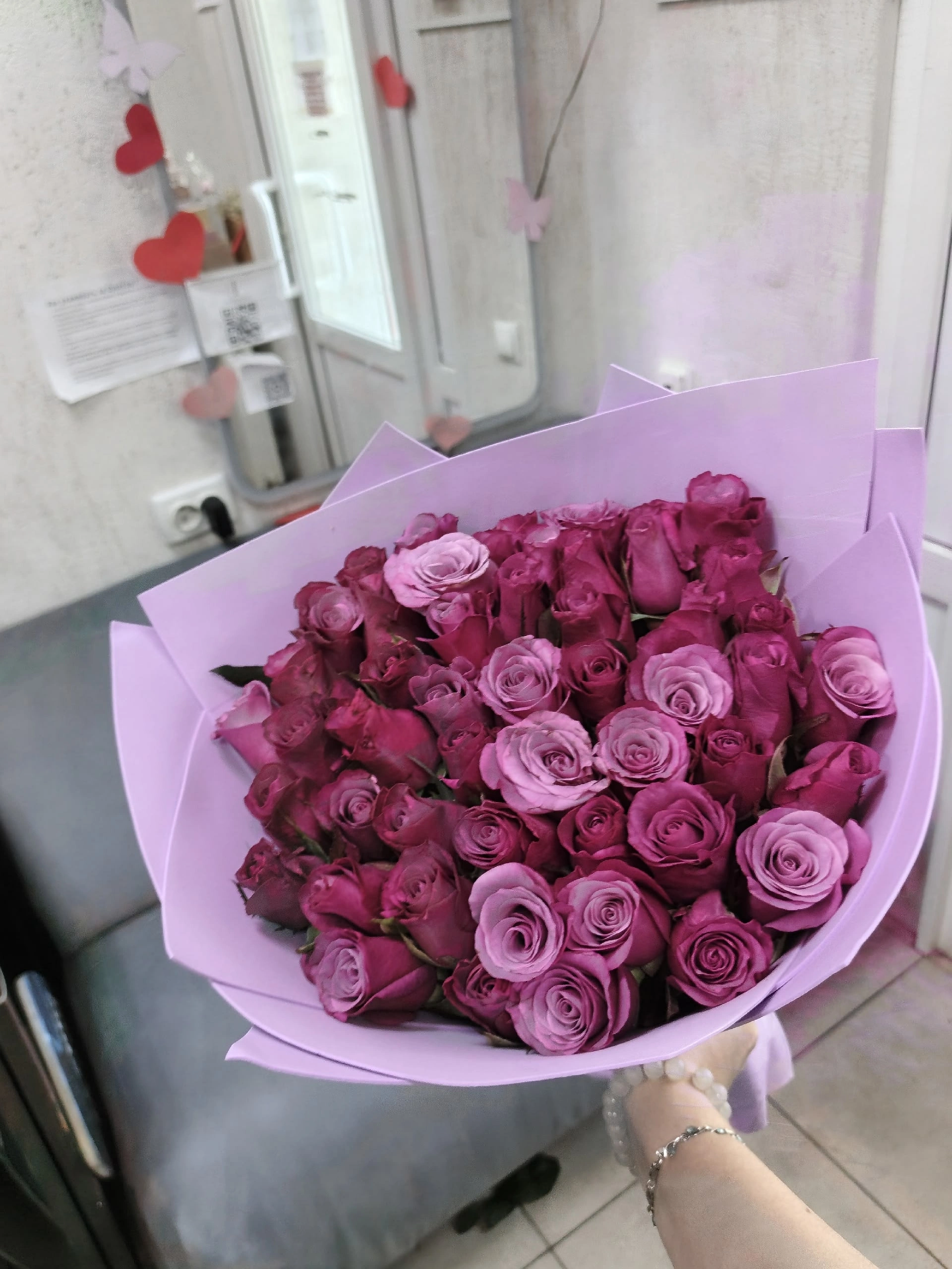 51 роза 40 сантиметров