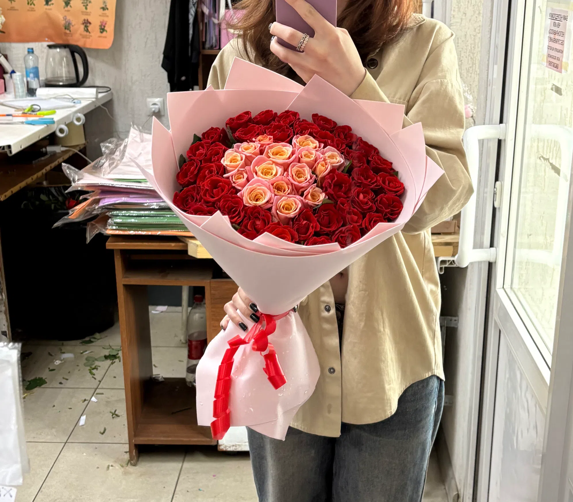 51 роза 40 сантиметров