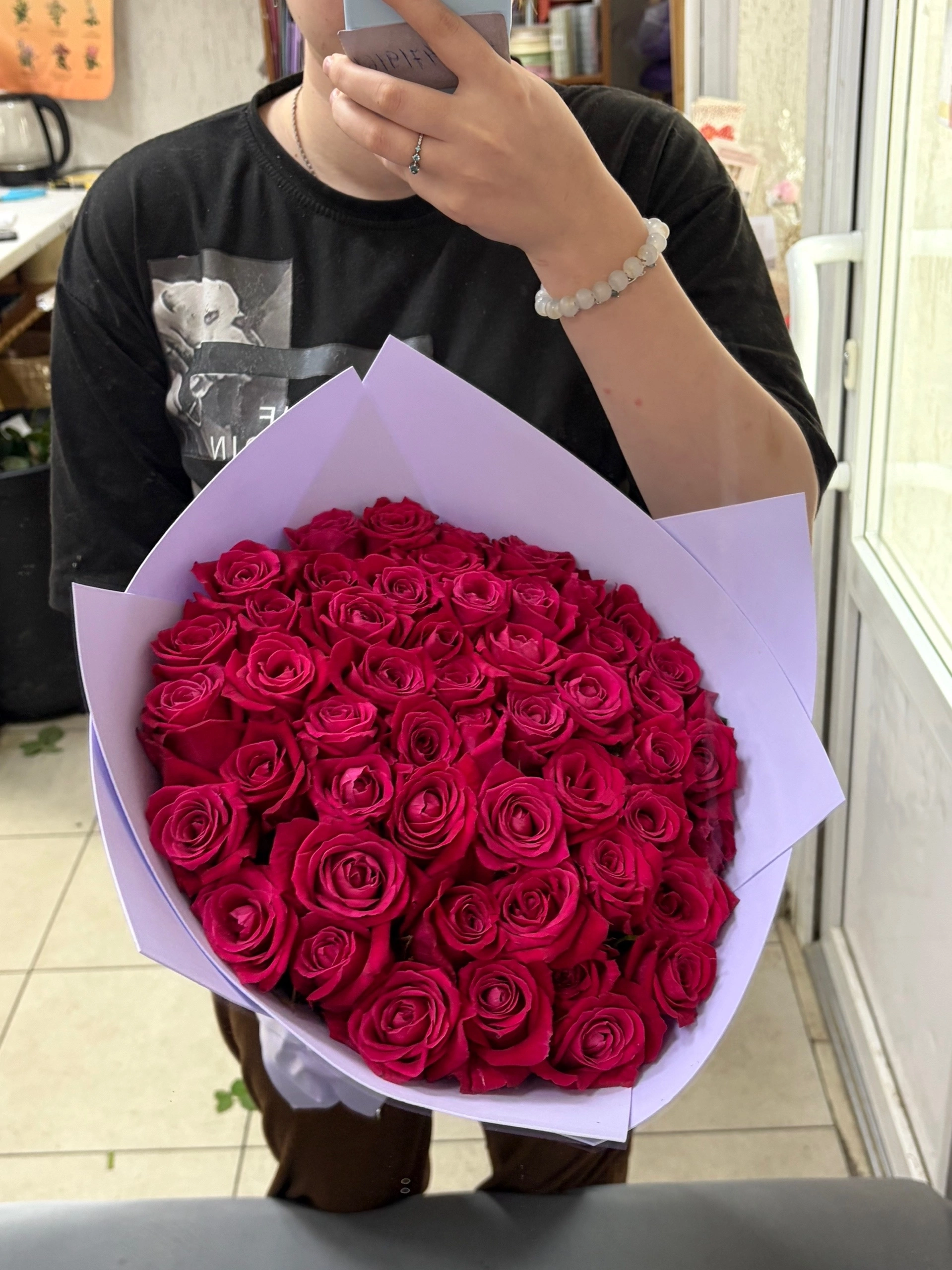 51 роза 40 сантиметров
