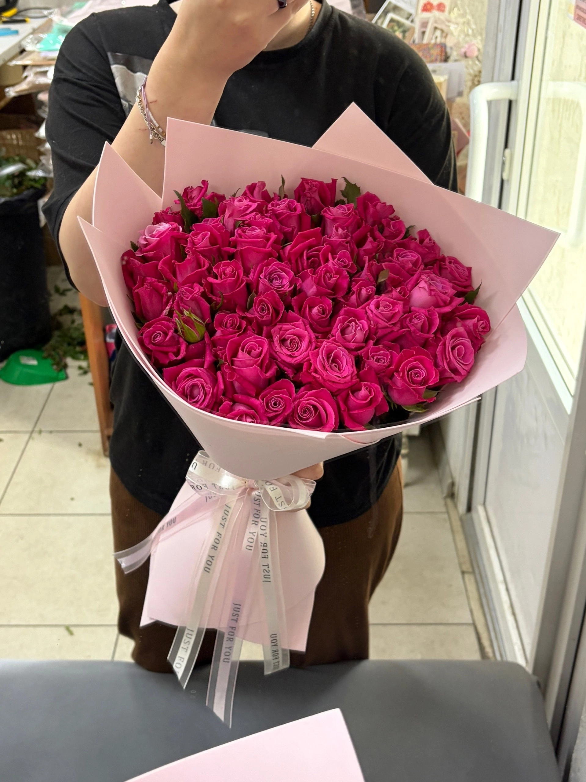 51 роза 40 сантиметров