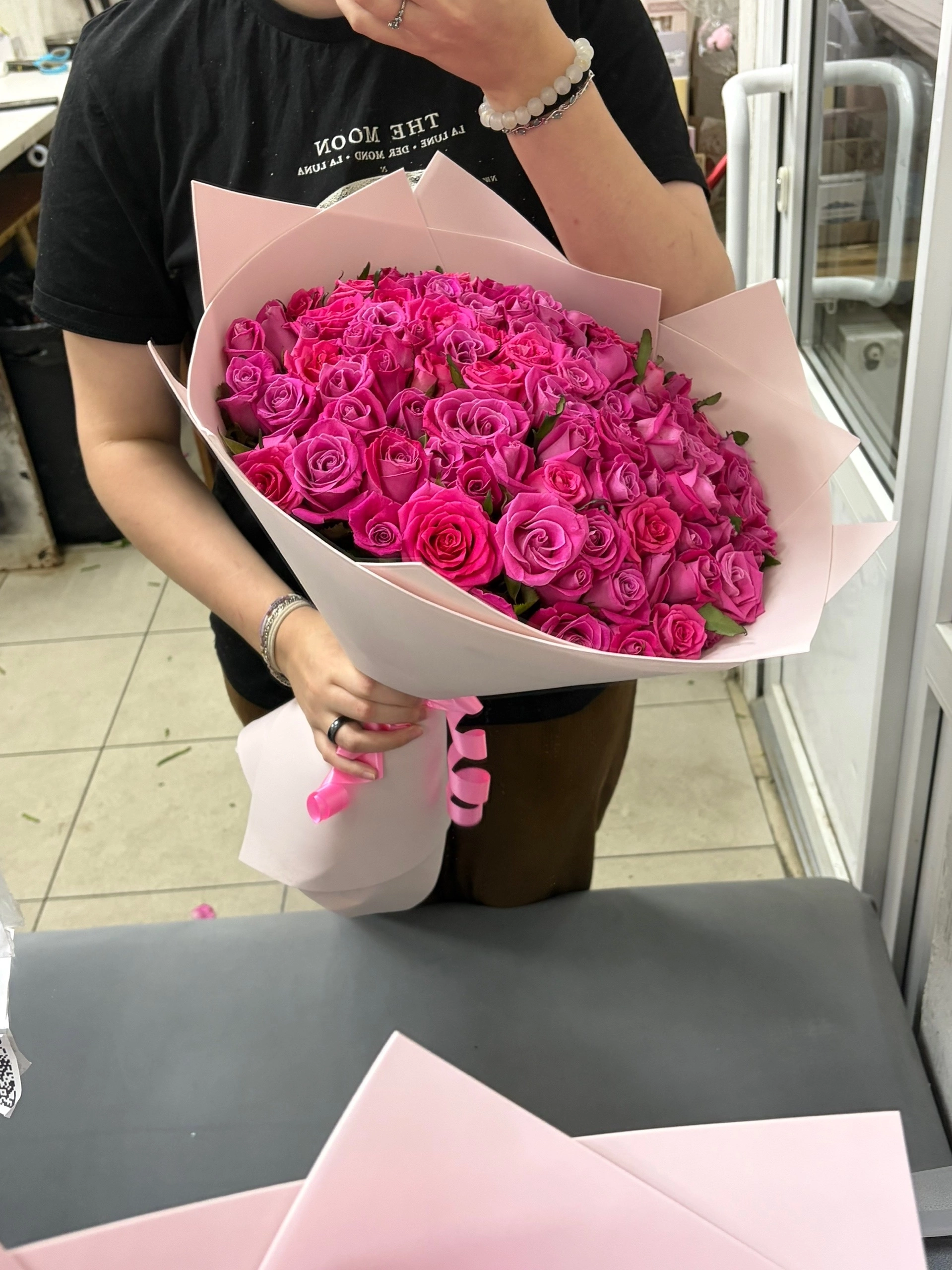 101 роза 40 сантиметров