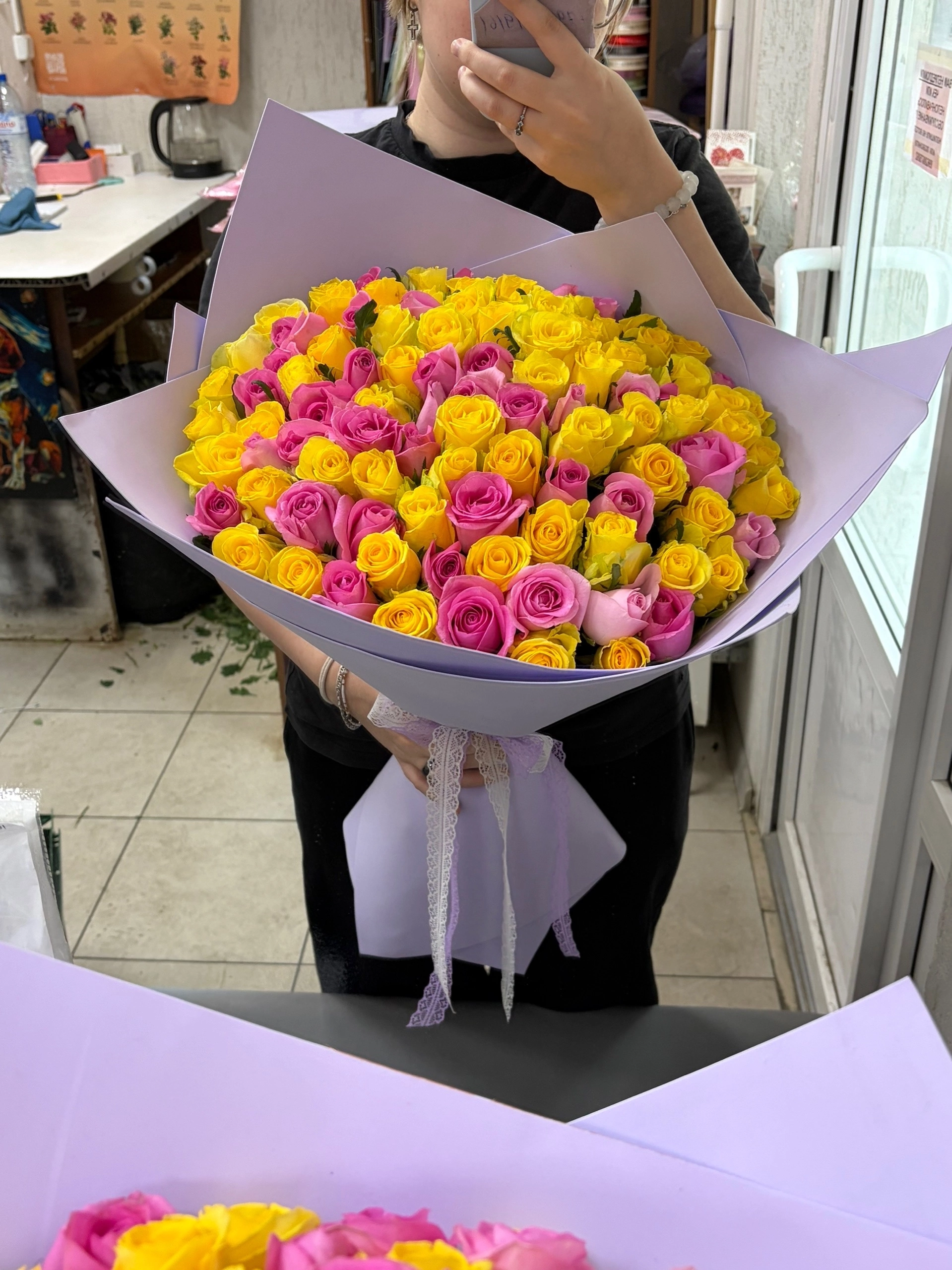 101 роза 50 сантиметров