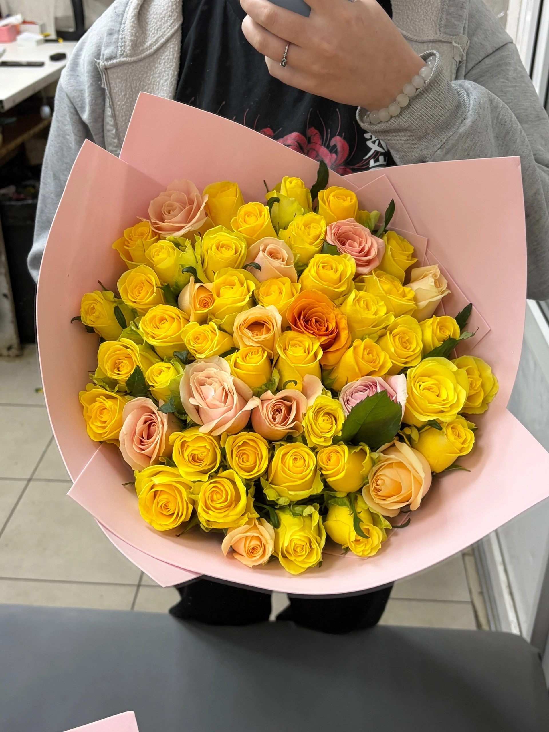 51 роза 40 сантиметров