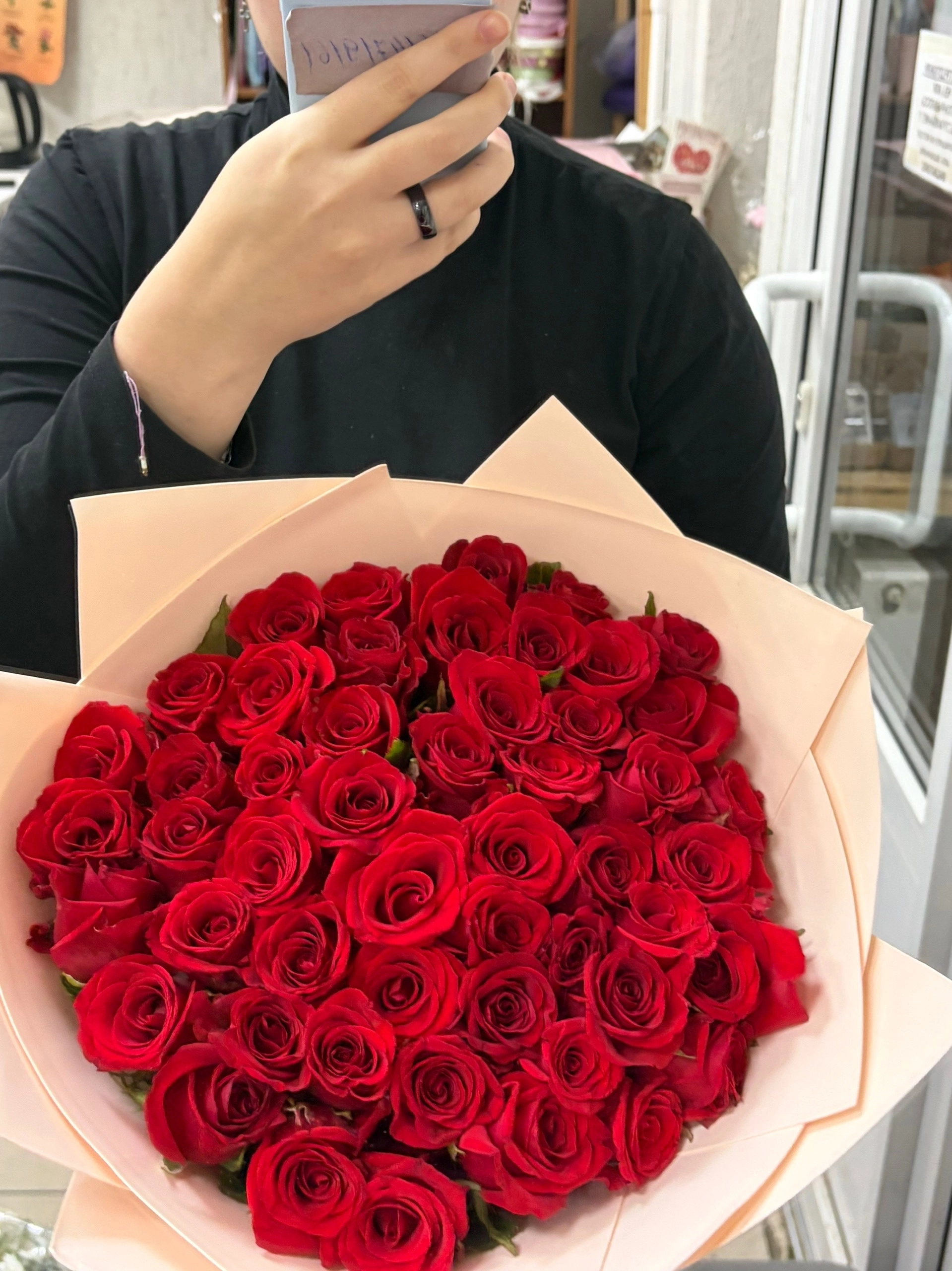 51 роза 40 сантиметров