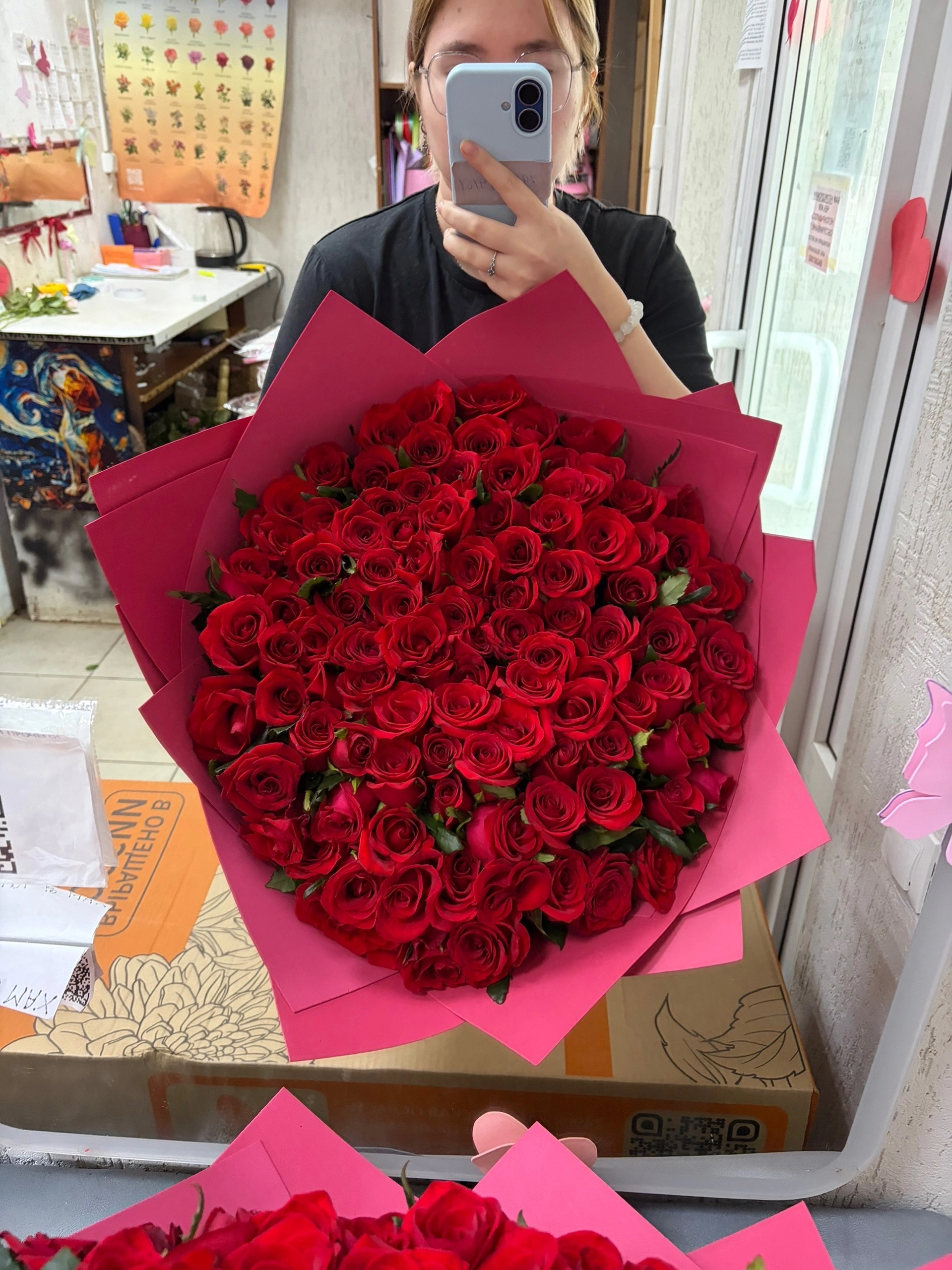 101 роза 50 сантиметров