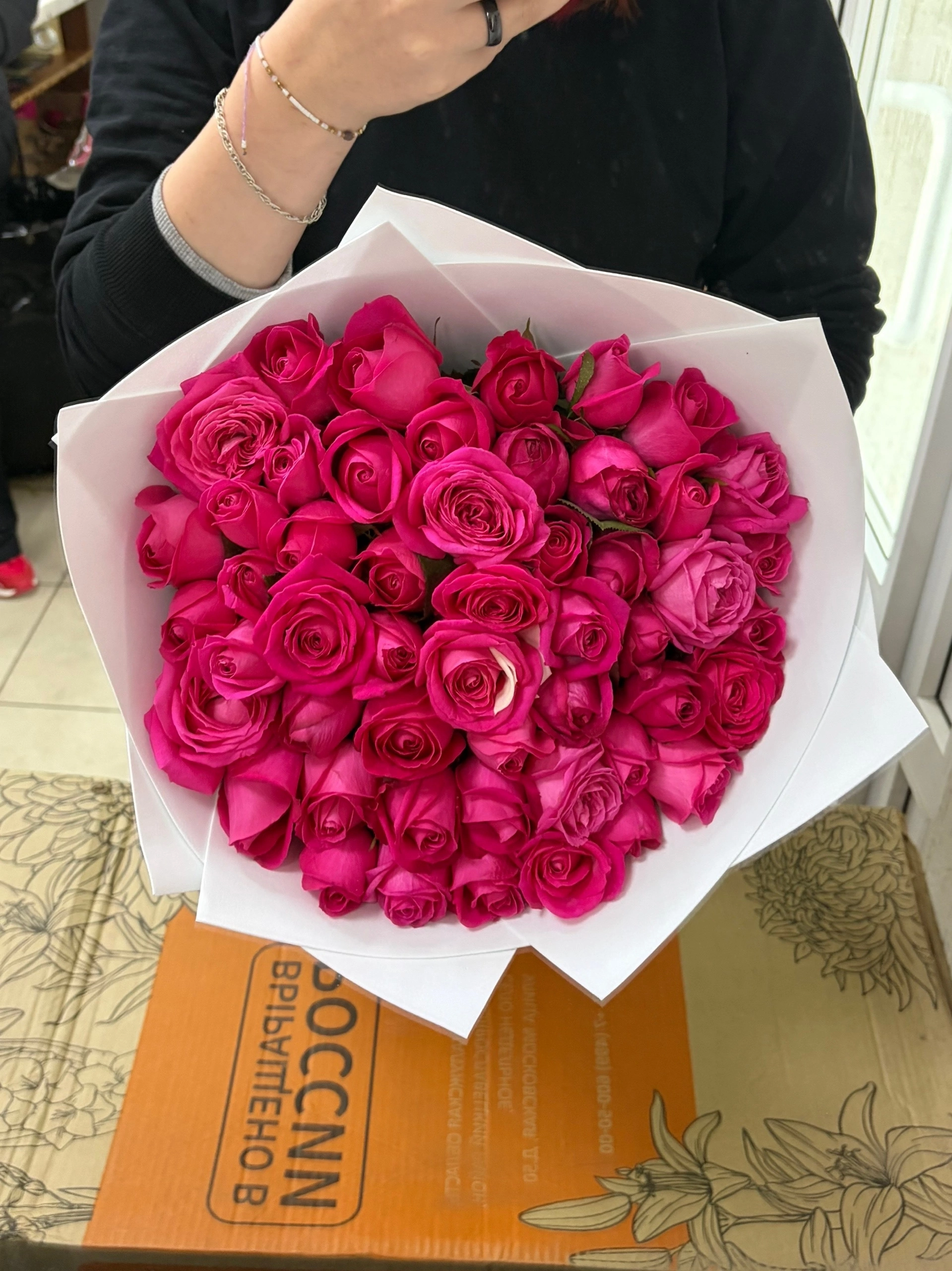 51 роза 40 сантиметров